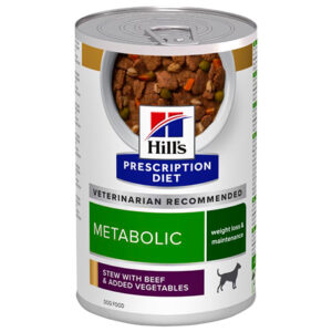 Hills PD Metabolic Canine Estofado de Ternera y Verduras 12 x 354 g