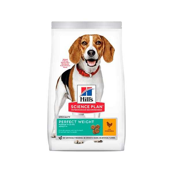 HILL'S SP CANINE ADULTO PERFECT WEIGHT MEDIUM POLLO 12 KG