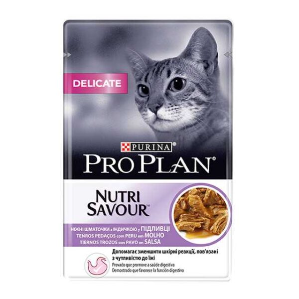 PURINA NUTRI SAVOUR DELICATE PAVO 85 G PRO PLAN