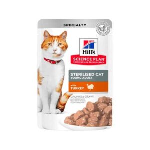 Hills SP Feline Sterilised Young Pavo 12 x  85 g Pouch