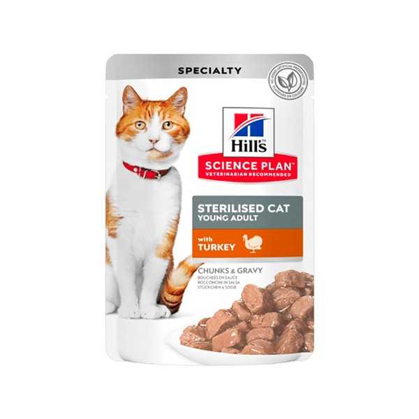 HILL'S SP FELINE STERILISED YOUNG PAVO 12 X 85 GR POUCH