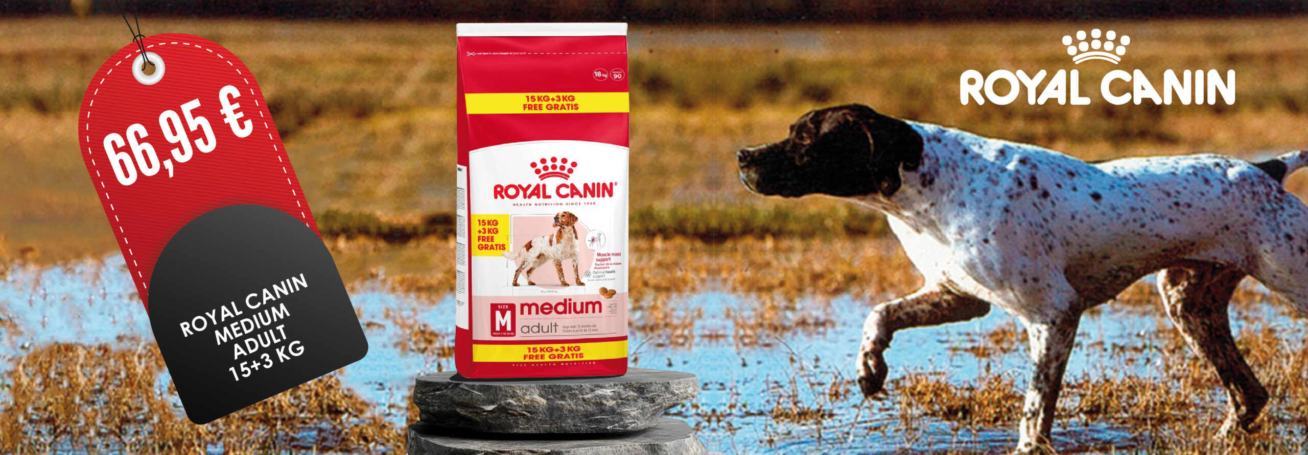 ROYAL CANIN MEDIUM ADULTO 15+3 KG 
66,95 €